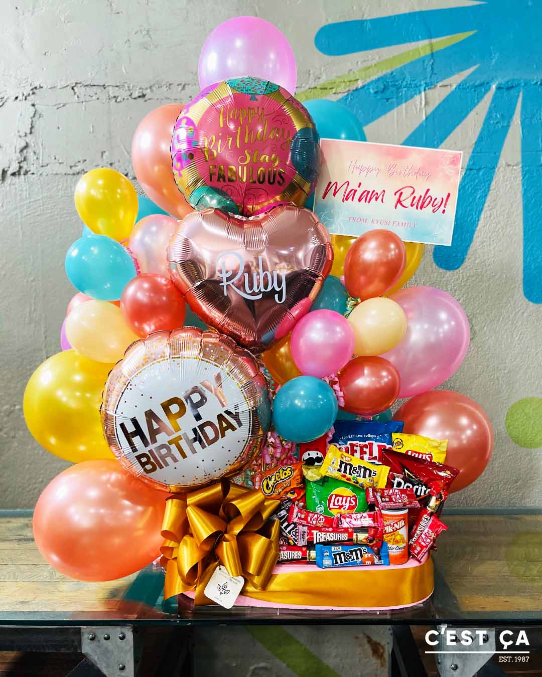 Stay Fab! + Snacks + Personalized Balloon
